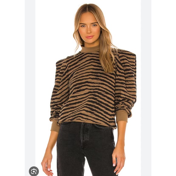 AGOLDE Folded Sleeve Sweatshirt in Serpentine - Picture 1 of 5